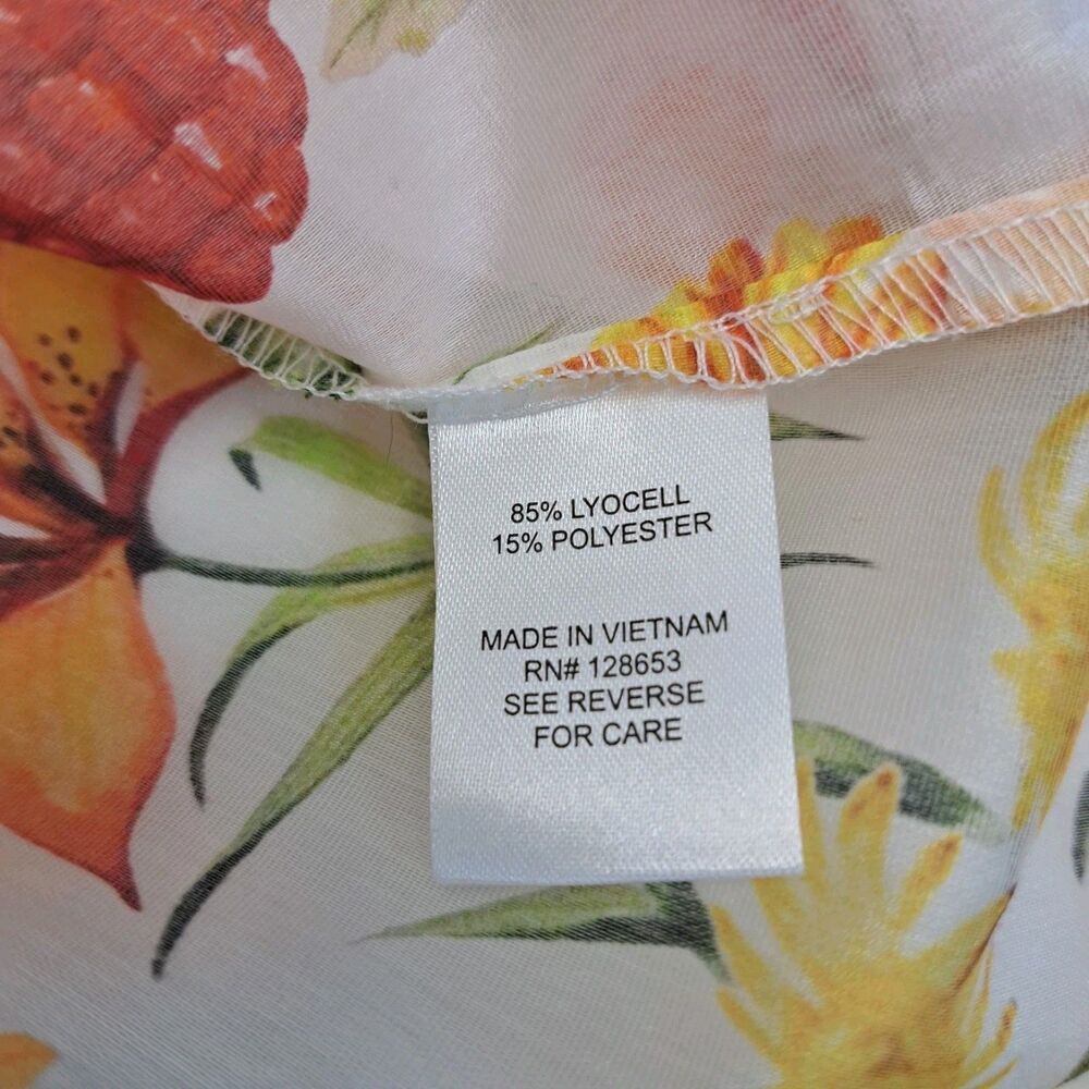 Bailey/44 Women's S Sheer Floral Button Blouse Floral Print - Picture 5 of 8